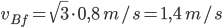 v_{Bf}=\sqrt3\cdot 0,8\;m/s=1,4\;m/s